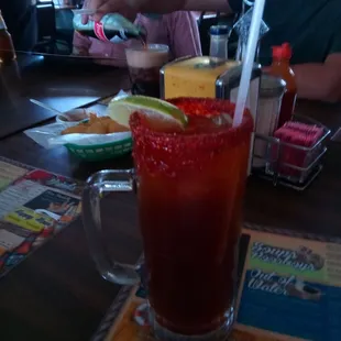 This is one if the best michelada's I've ever had. It was the right amount of sweet and spicy.