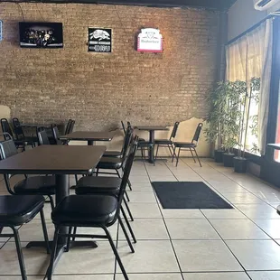 half of the dining area