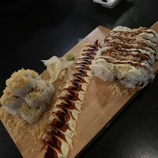 Giant Maki (Shellfish), Spicy Tuna Maki (Raw)