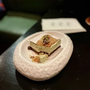 Dark chocolate pistachio cake (@_emwong_ on IG)