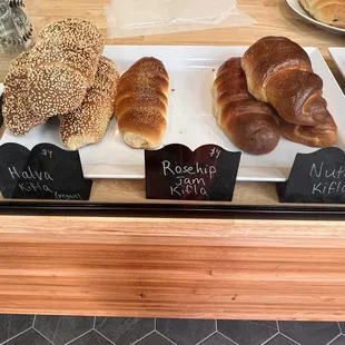 a variety of baked goods