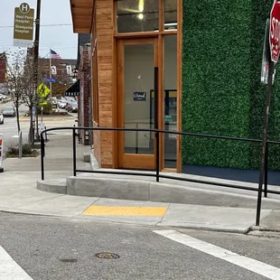 a stop sign on the corner