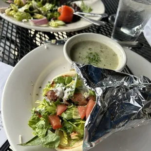 Gyro with soup. so good!
