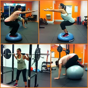 Vane began squatting with just her body weight, and now she's doing reps of 10 with 75 lbs!!