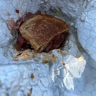 The standard corned beef sandwich