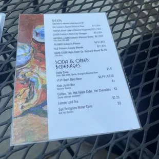 Drink Menu