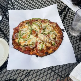 Chicago Super Pizza Cut in triangles