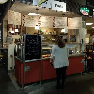 a woman ordering food