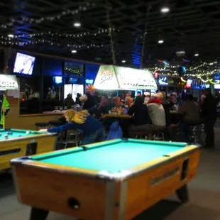View of the bar area by the pool tables