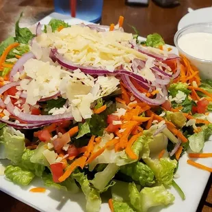 a plate of salad