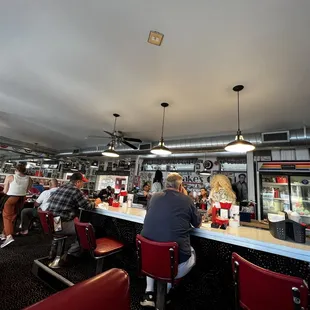 Interior of restaurant.