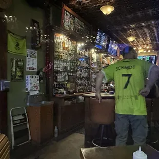 The bar in the back lounge area