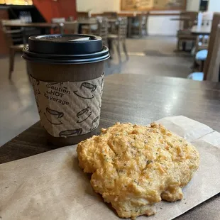 Cheddar biscuit and chai