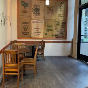 Entrance and tables