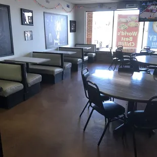 the inside of a restaurant