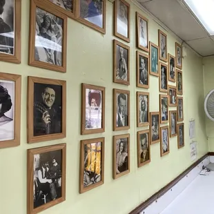 Wall of Hollywood celebrities from before 1980.