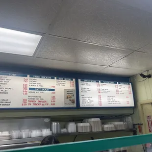 the menu