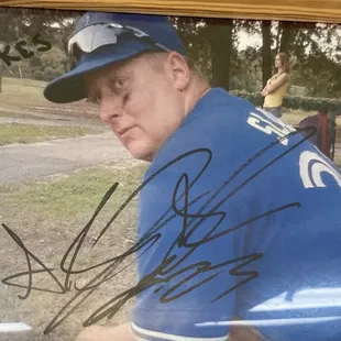 Rodney Dangerfield signed photo dedicated to Jake's Deli. Impressive!