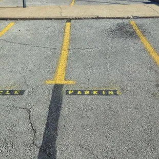 Owner rides a motorcycle so of course there is &quot;motorcycle parking only&quot; spots