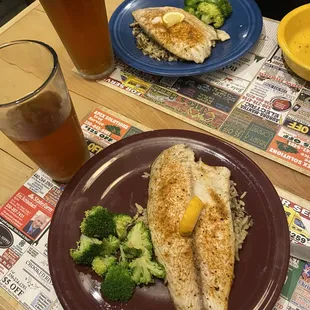 Barramundi filet Cajun style for two, YUMMY!!