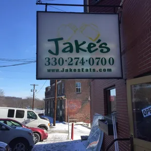 the front of a business