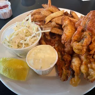 Perch Dinner.   Huge and yummy!