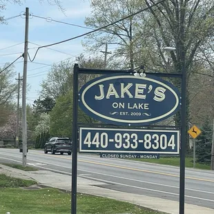 Sign outside by road