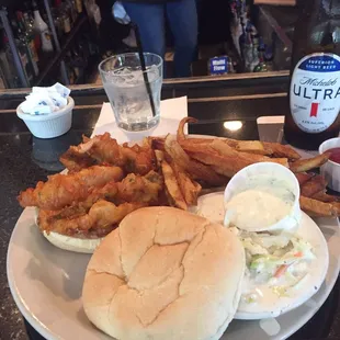 the famous perch sandwich, good stuff. The joint is packed it's a great bar for locals!