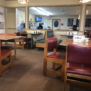 the dining area of the restaurant