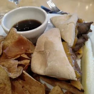 French dip (do not pay attention to the thumb prints in the bread.)