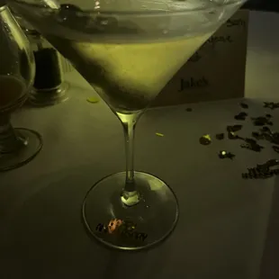 Dirty Martini...they asked me if I wanted blue cheese stuffed or regular olives, of course I opted for the BC ones!