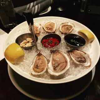 West Coast and East Coast Oysters on the Half Shell (min 3)