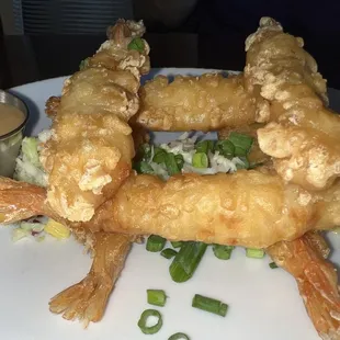 9&apos;22 - tempura shrimp.  Good aide but small shrimp and heavy batter