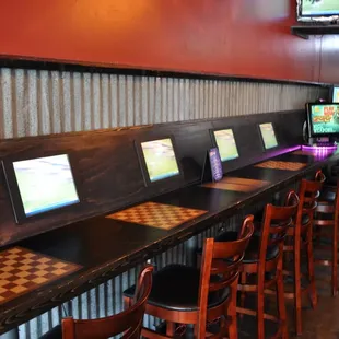 New Bar with game boards and monitors