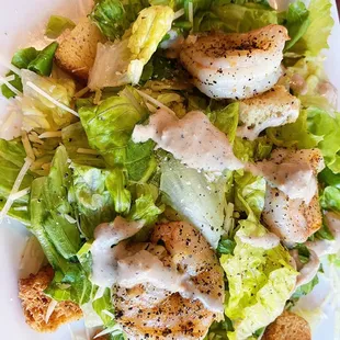 Lemon Garlic Shrimp Caesar Salad