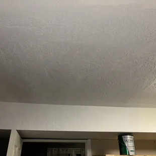 This is more of the same home repair I did by replacing the water damaged drywall ceiling &amp; retexturing with knockdown texture