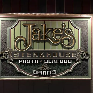 a sign for the restaurant