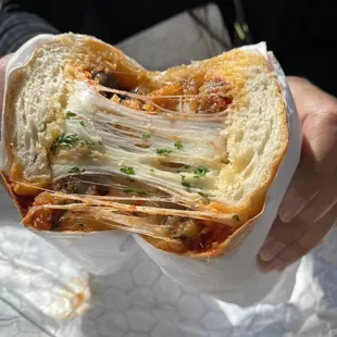 Eggplant Parmigiana Sandwich