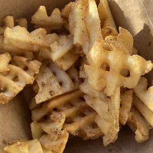 2 day old waffle cut fries