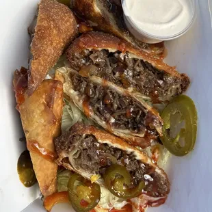 Cheesesteak eggroll