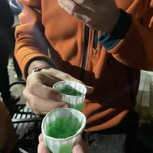 Green Jell-O shots for the Super Bowl 2023 go birds