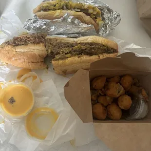 Bacon Cheesesteak Deep Fried Mushrooms Jake's Cheese Dog