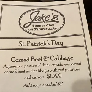 St. Patrick's Day 2021. AWESOME MEAL! Best ever...