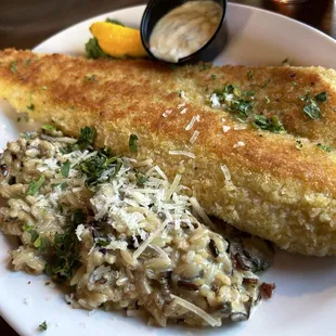 Pan-Fried Walleye Dinner w/Risotto