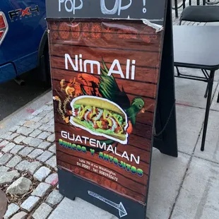 a sign for a restaurant