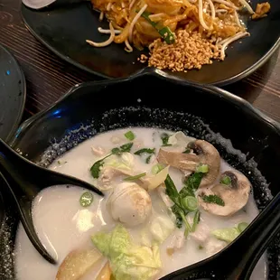 Pad Thai + Coconut chicken soup