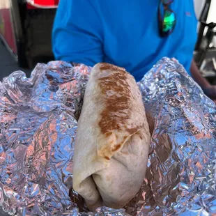Unwrapping a burrito