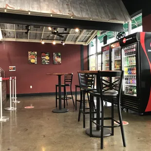 the inside of a restaurant