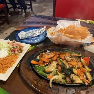 Vegetarian fajitas