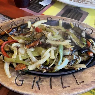 Grilled vegetable fajitas